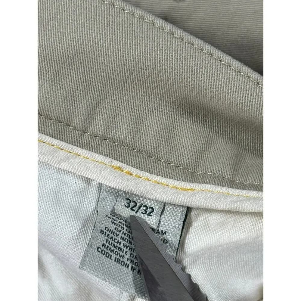 Duck Head Pants Mens 32x32 Khaki Chino Hiking Tan Cotton Causal Outdoor Stretch